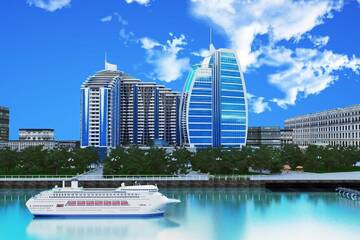 Фото номера Апартаменты с 2 спальнями Апартаменты White City Baku-Park Azura г. Баку 7